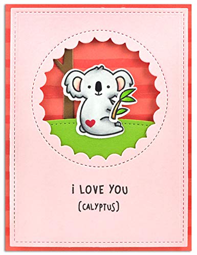 Lawn Fawn Bee Mine Clear Stamps Set - Valentine's Day Bee & Heart Photopolymer Stamps LF439