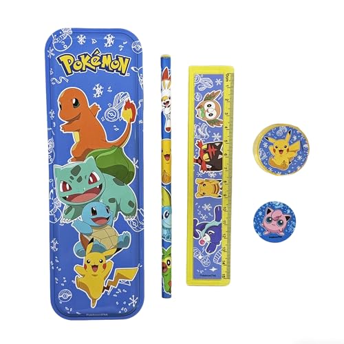 Image of Pokemon 5 pcs Stationery SetSchool Supplies Kit Multicolor Return Gift for Kids Age 3 Years +