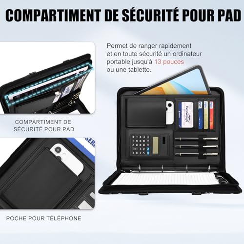 Padfolio A4 chic et trieur de documents pour cadres et professionnels - 5