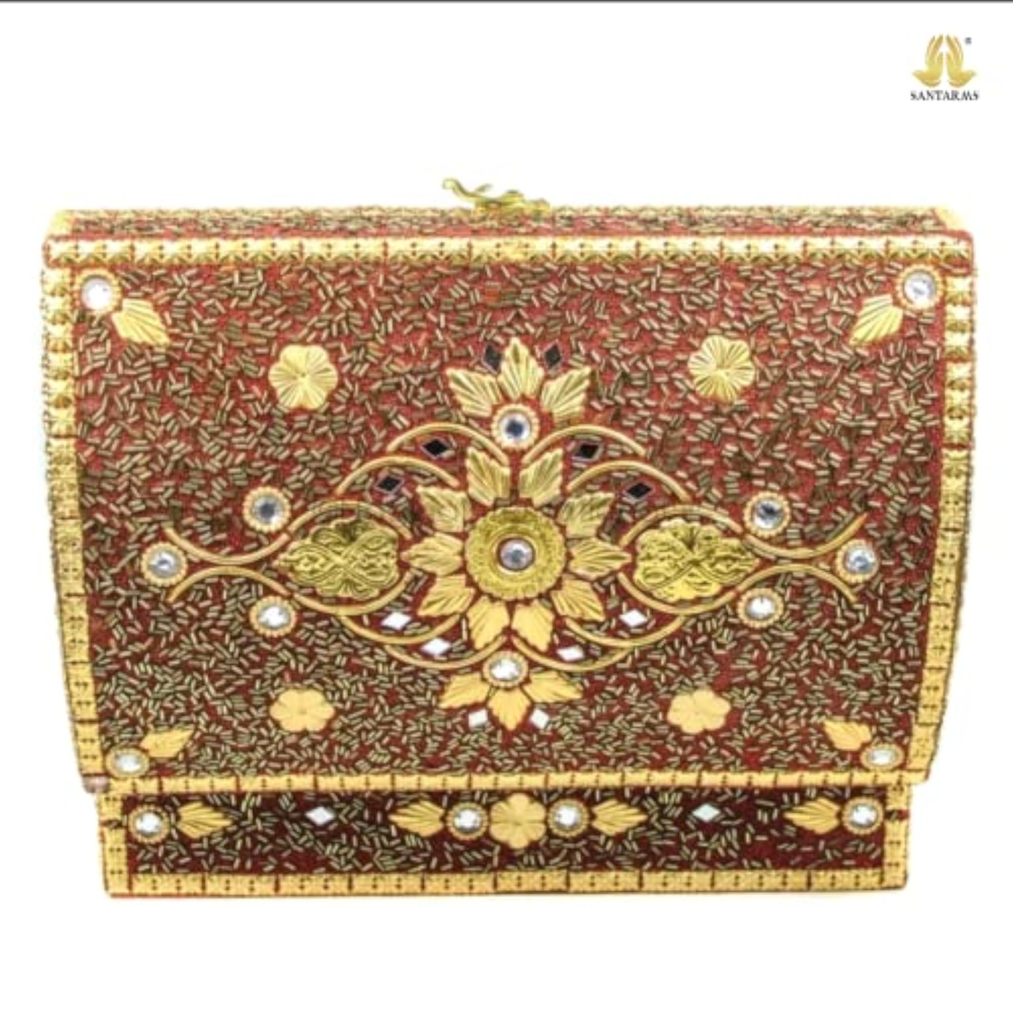 Handmade Wooden Double Rod Bangle Box for Women