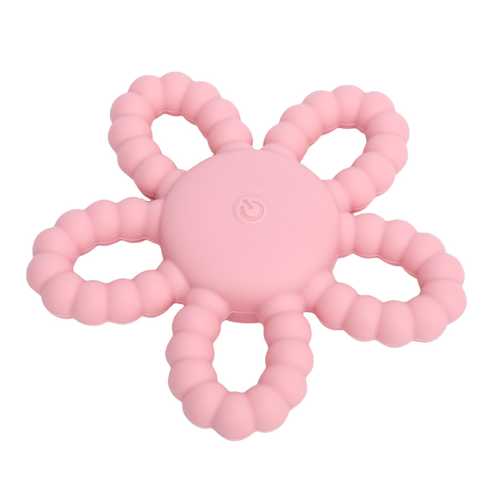 Generic Vibrating Sensory Chew Toy Textured Massage Silicone Teether Easy Grasp for Babies 6-12 Months Old, Easy to Clean (Pink) — view 2