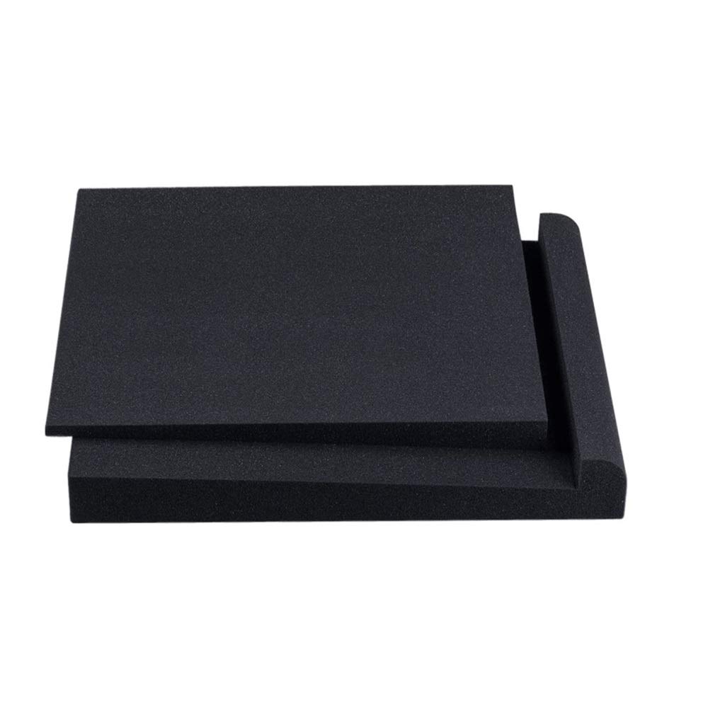 HUIOP pad di isolamento del monitor, 2 Set/Pack Studio Monitor Speaker Isolamento Schiuma Pads Max. 11 * 7.4 pollici Area utilizzabile
