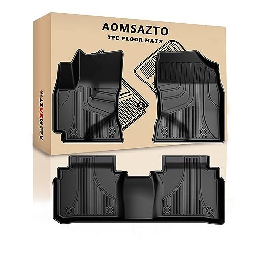 AOMSAZTO Floor Mats Compatible with Toyota Corolla Sedan 2014-2019 Heavy Duty TPE All Weather Automotive Floor Mats 1st & 2nd Row Full Set Floor Liners Anti Skid Car Mats(not fit for Hatchback)