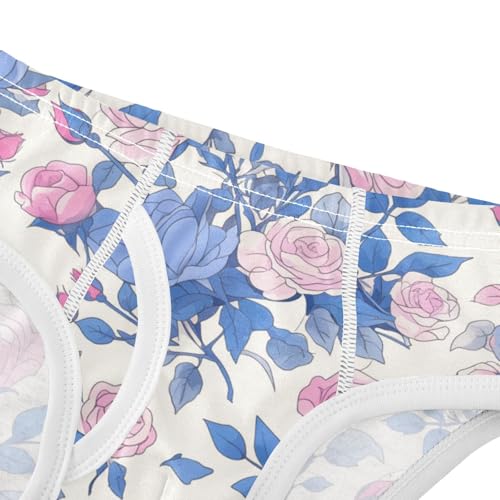 KLL Rose Bouquet Design Pattern White Toddler Boys' Soft Boxer Briefs Cute Undies4