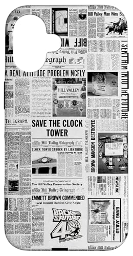 Image of Back To The Future 40th Anniversary New Paper AOP Case for iPhone 16