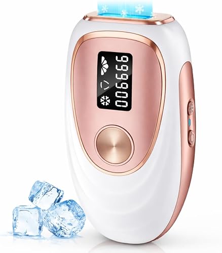 IPL Laser Hair Removal Device for Women & Men - Home 45°F Ice-Cooling Contact fo