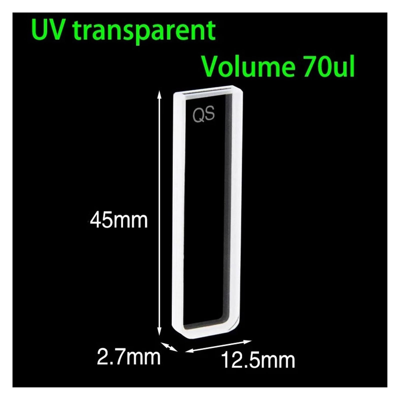 Cuvette al quarzo da 2 pezzi con coperchio, lunghezza del percorso di 0, mm JGS1 for laboratorio spettrofotometro