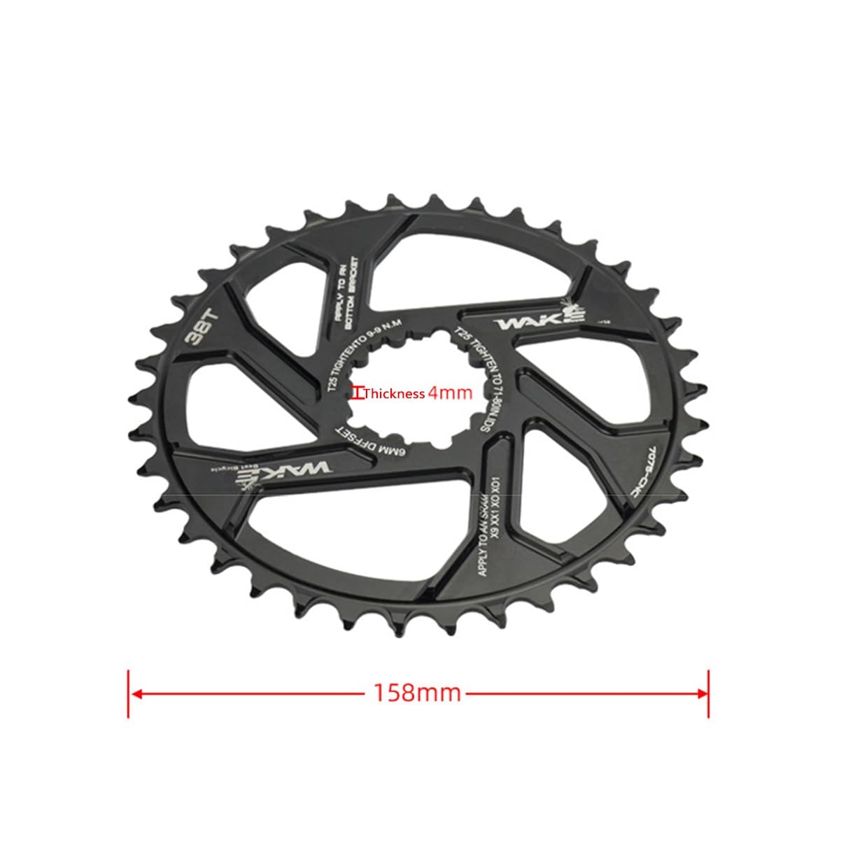 Platos Y Bielas Mountain Bike 170mm Integrado Hueco Y Bielas 32T/34T/36/38T Plato Redondo Platos Y Bielas con Eje De Pedalier