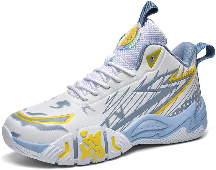 Basketball Shoes for Boys and Kids, Walking Running Shoes Breathable Comfortable Boys Sneakers for Little and Big Kids