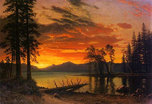 Peinture à l'huile faite à la main Albert Bierstadt sur grande toile