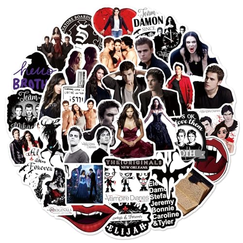 The Vampire Pack d'autocollants 50 pièces | Autocollants pour adultes, voiture, ordinateur portable, bouteilles d'eau, autocollants pour adolescents,...