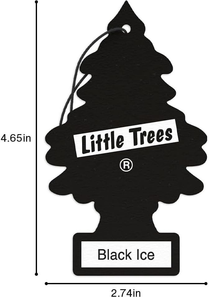 Miniatura 7 de Little Trees - Ambientador de árbol pequeño, Black Ice, paquete de 24
