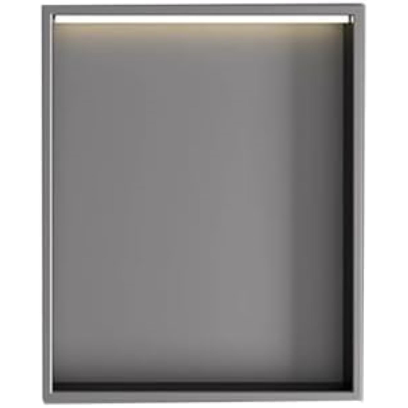 Estante de ducha de acero inoxidable impermeable, sin azulejos, para jabón y papelera, gris, 320 x 320 x 125 mm, solución que ahorra espacio