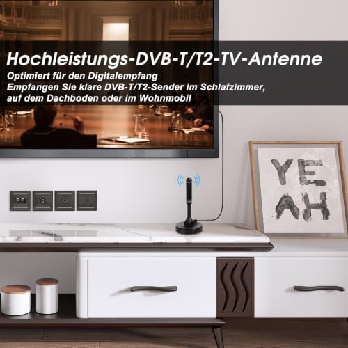 Kolovoz DTA240 prijenosna DVB-T/DVB-T2 antena s magnetskom bazom i visokim pojačanjem