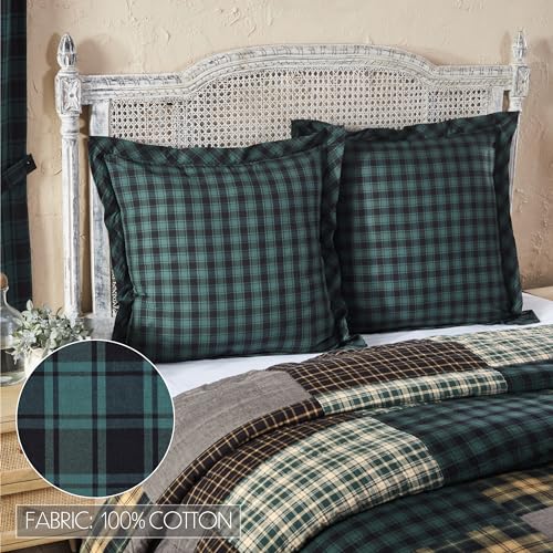 VHC-Brands-Pine-Grove-Euro-Sham-Cover-Green-26×27 VHC Brands Pine Grove Euro Sham Cover Green 26×27