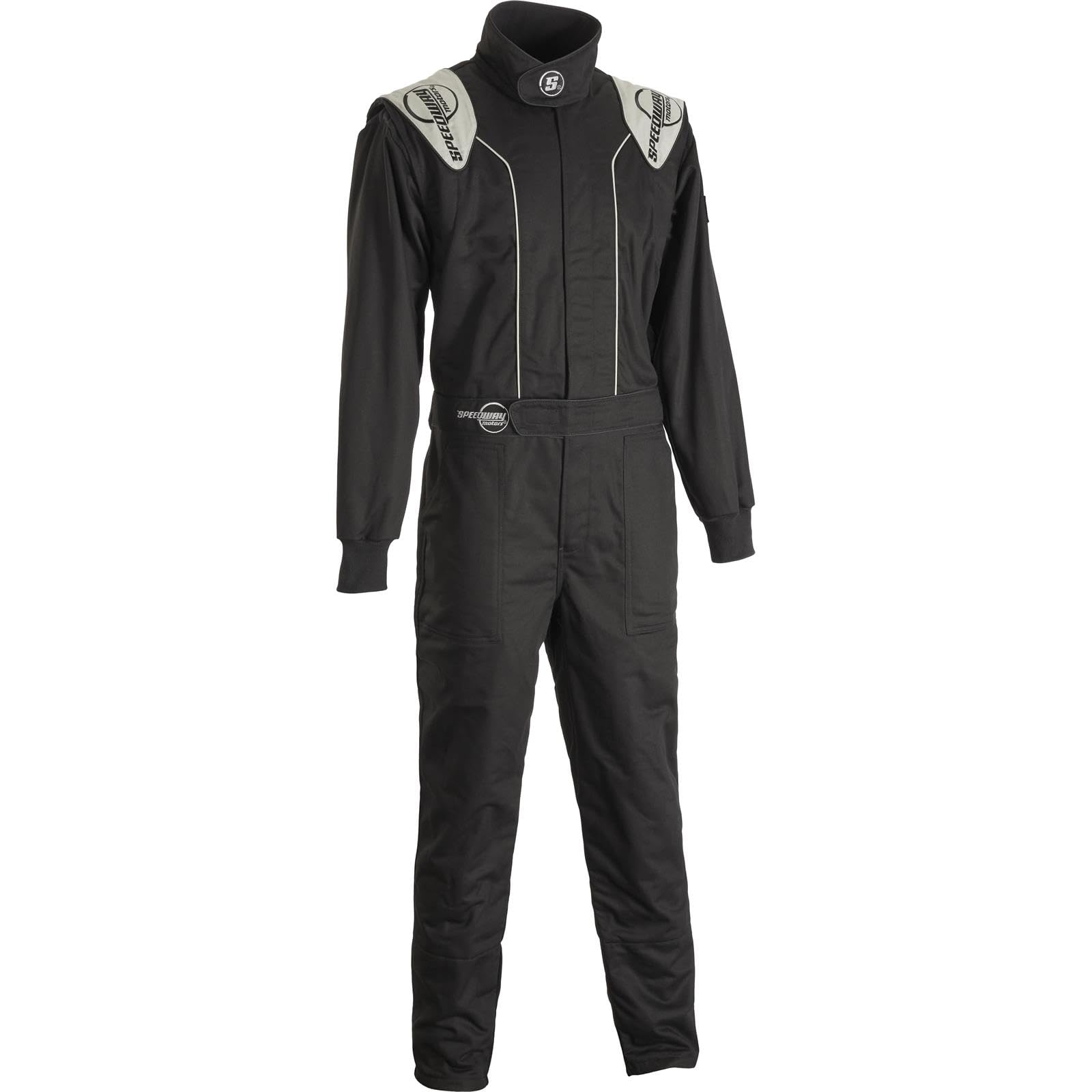 Speedway Double-Layer SFI-5 One-Piece Racing Suit, Black Large