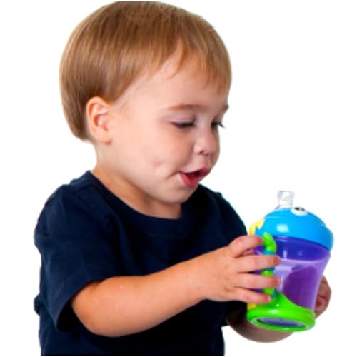 Miniatura 5 de Nuby Taza de dos asas iMonster sin derrames Super Spill de 7 onzas