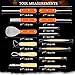 Halloween Haunters Ultimate 14 Piece Professional Pumpkin Carving Tool Kit - Easily Carve Sculpt Halloween Jack-O-Lanterns - 18 Cuts, Scoops, Scrapers, Saws, Loops