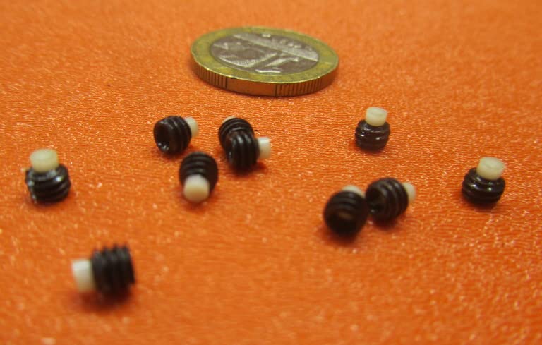 Black Oxide Steel Nylon Tip Set Screw 8-32 x .125" Thread Length 20 pcs