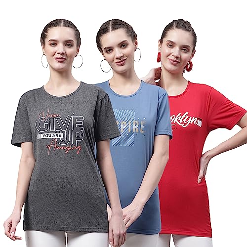 Image of Mack Jonney Women's Regular Fit T-Shirt (Pack of 3)