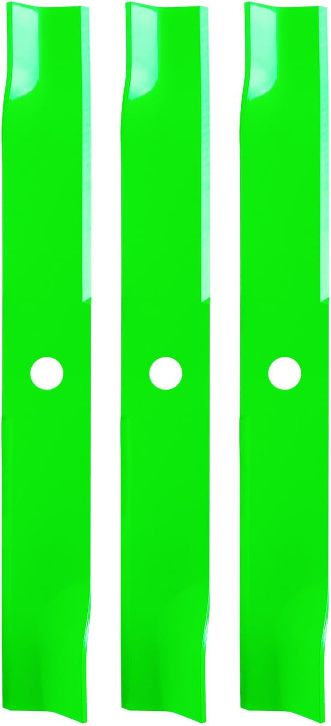 60" Deck Mower Blades Fit for Ex Mark Lazer Z AS CT XP LC Pio neer Vantage Turf Tracer Staris Front Runner E S X Series Lawn Mower Replaces OEM 103-6383 103-6383-S(Notched High Lift) 3 Pack