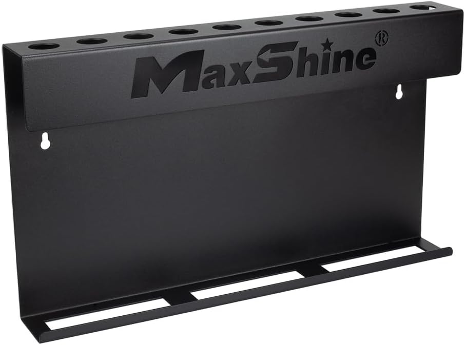 Universal Detailing Brush & Spray Bottle Holder - Car Garage & Mobile Detailing Organizer, Holds 10 Detailing Brushes & Trigger Spray Bottles, Space-Saving Auto Detailing Accessories