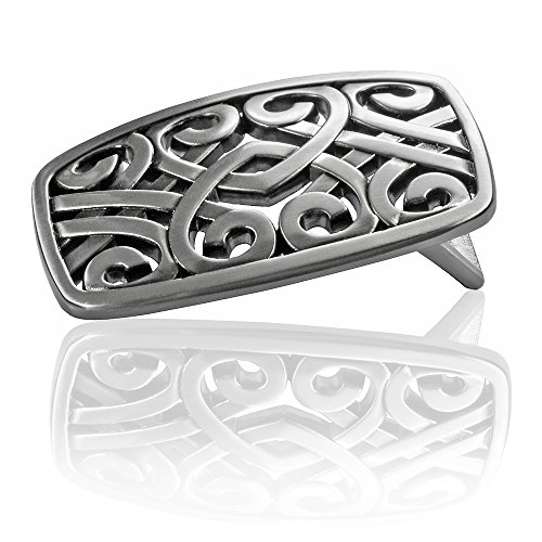 FREDERIC HERMANO Gürtelschnalle Buckle 25mm Metall Silber Anthrazit - Buckle Aberdeen - Dornschliesse Für Gürtel Mit 2,5cm Breite - Silberfarben Anthrazit Cover