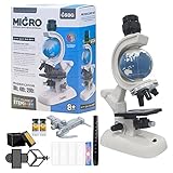 【Lista de embalaje】 1 * Microscopio; 1 * Rebanada permanente; 4 * portaobjetos de vidrio en blanco; 2 * Botella de colección; 1 * caja de muestras; 1 * pinza; 1 * calibre; 1 * Manual de usuario; 1 * Soporte para teléfono. Tamaño de la caja de color: 30 * 21,5 * 9,5 cm. Edad recomendada: 8 años +. El paquete contiene accesorios pequeños, no para niños menores de 5 años.