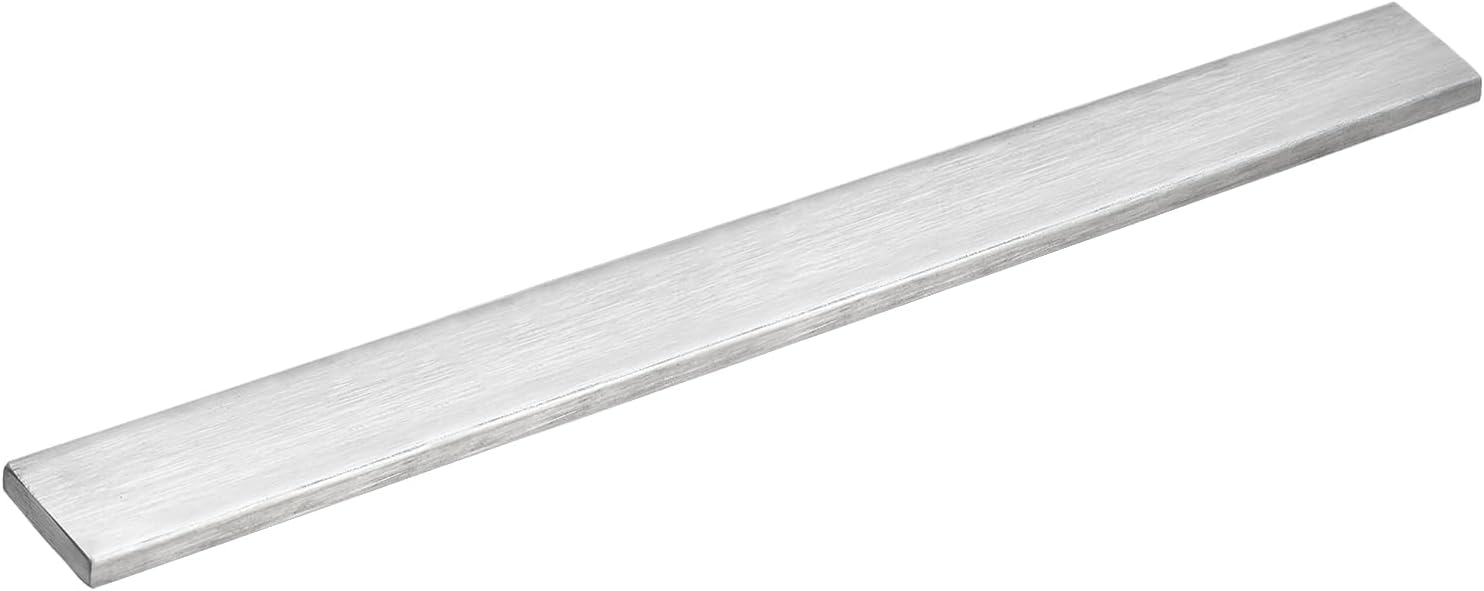 uxcell 304 Stainless Steel Flat Bar, 1/8" Thickness 1 3/16" Width 11 3/4" Length Brushed Finish Trim Strips Sheet for Kitchen DIY Craft Making