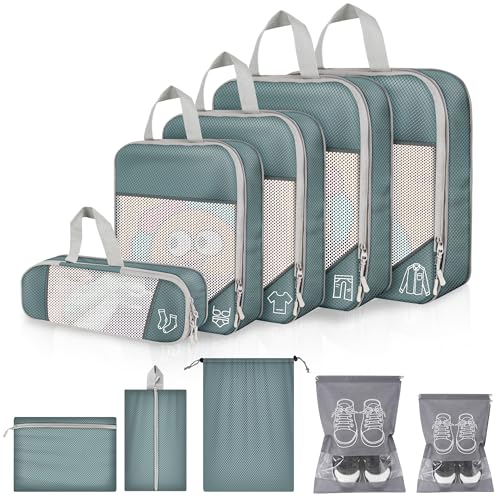 Packing cubes compression avec compartiment chaussures pour valise cabine - 2