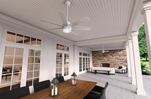 Image of Hunter Brazos Outdoor with LED Light 52 inch Fresh White - Fresh White