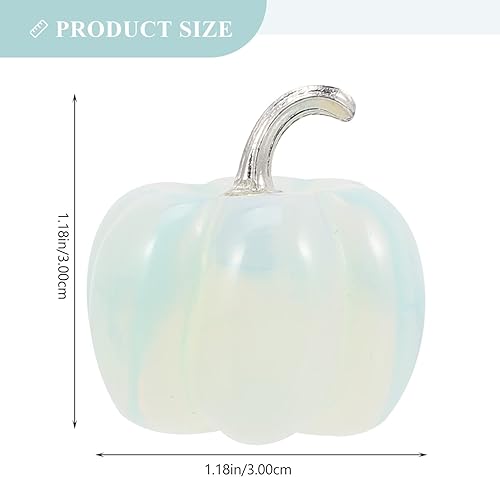 Miniatura 2 de OUNONA Calabaza decorativa de cristal de cristal figura de calabaza soplada a mano, adorno de cristal, centros de mesa de calabaza, cosecha de