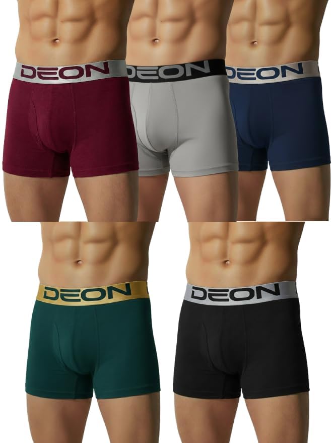 deon Cotton Elastane Plain Trunk | Ultra Series - Super Stretchable, Metallic Waistband (Assorted Colours)-picture-23