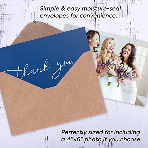 120 Thank You Cards with Envelopes Set - Blank Thank You Notes With Envelopes Set - Bulk Thank You Cards & Wedding Thank You Cards Wedding - Blank Cards and Envelopes (4x6 Inches) (120 Pack) - Thumbnail 5