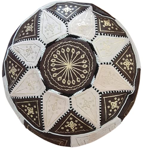ChamChimi Pouf, Handgefertigten Marokkanische Echtleder Sitzpouf...
