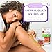 MOOM Organic Sugar Waxing Kit with Lavender & Chamomile - Natural Sugar Hair Removal Glaze with 18 Hair Wax Strips & 4 Applicator Sticks for Face & Body 6 oz.1 Pack
