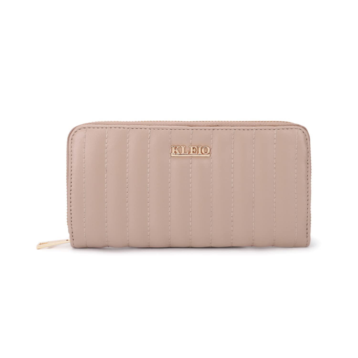 Quilted PU Leather Bi Fold Zip Closure Multi Pockets and Slots Clutch Wallet for Women Ladies-image-17