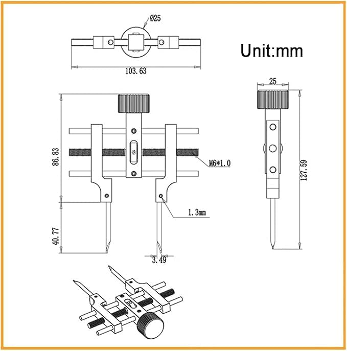 Herramienta de llave de anillo a presión, instalador/removedor de anillos de retención de precisión de doble extremo, diámetros de sujeción de 3 mm a 76,2 mm, ideal para mecánicos y proyectos de