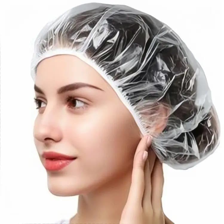 BELLAMAC Shower Cap (Pack Of 50) - Reusable Waterproof Bath Cap for Women and Men - Shower Cap for Hotel, Spa, Salon & Bathroom-image-47