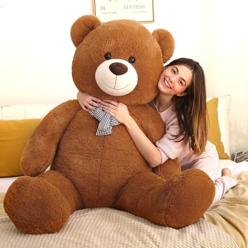 Image of MaoGoLan Big Teddy Bear 5ft - Large Stuffed Animal with Smiling Face - Cuddly Valentines Gift for Boyfriend,Wife,Lover
