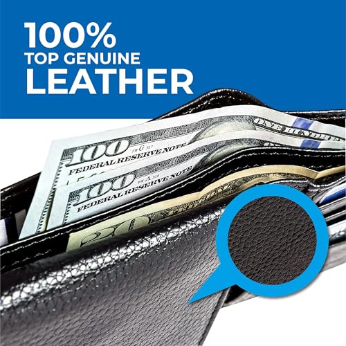 RFID Blocking Stylish Genuine Leather Wallet for Men - Excellent as Travel Bifold - Credit Card Protector4