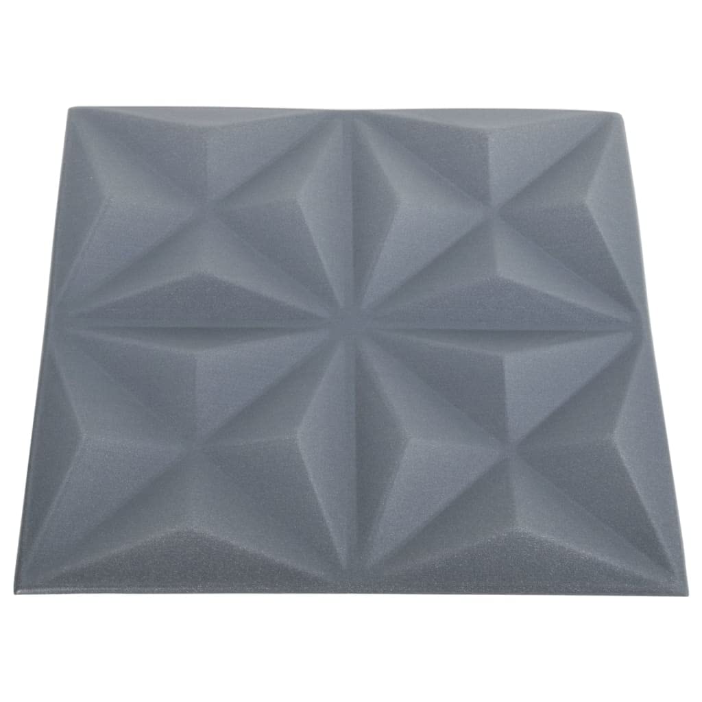 Home & Garden - Pannelli da parete 3D 12 pz 50x50 cm Origami Grigio 3 m - Scelta