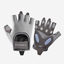 Fitness Sports Gloves, Machine Training Gloves, Anti-Slip Wear, Outdoor Sports Cycling Gloves Grey, S