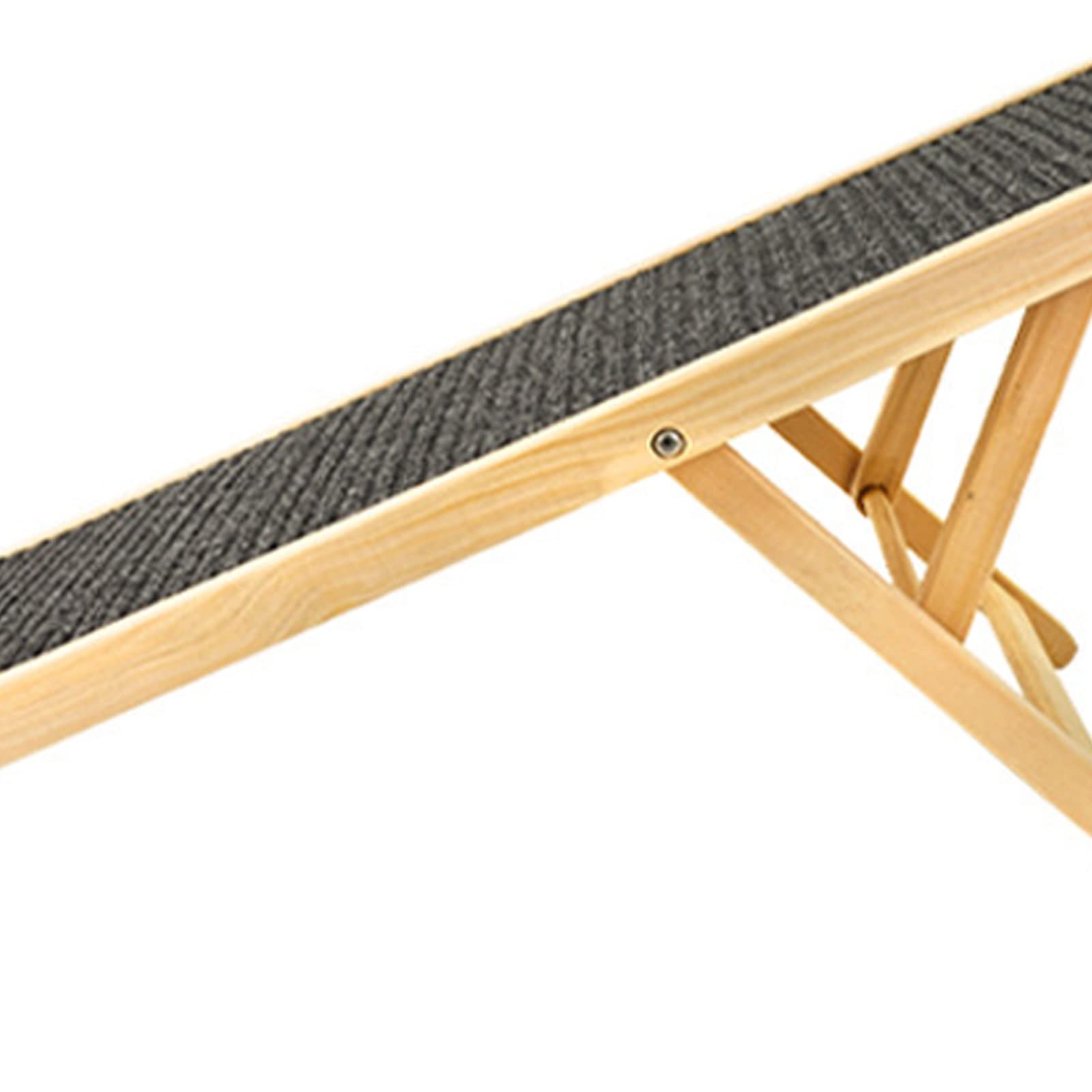 Alomejor Rampa de Madera para Perros, Escalera Plegable para Subir Mascotas, Resistente Al Deslizamiento, Ajustable, para sofá Cama, Coche, Material de Primera Calidad, Estructura Estable para