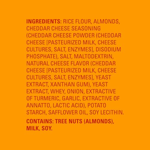 Image of Blue Diamond Almonds Nut-Thins Cracker Crisps, Cheddar Cheese, 4.25 Ounce (Pack of 12)