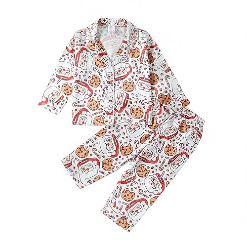 Qiylii Toddler Boys Girls Skull Pajamas Black Halloween Button-Up Silk Pajamas Kids Long Satin Pajama Set Skeleton Sleepwear