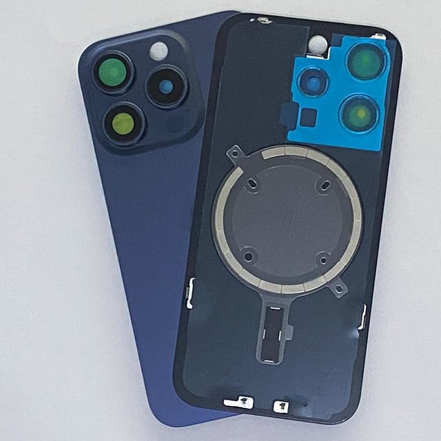 IPhone 15Pro Max Cover Posteriore Di Vetro + Supporto Fotocamera E Magnete Per Nfc Nero 7122 - Foto 9