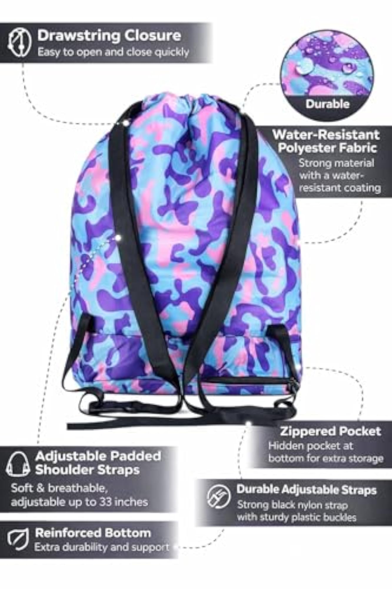 Kids Swimming Bag Set with Swim Cap & Goggles