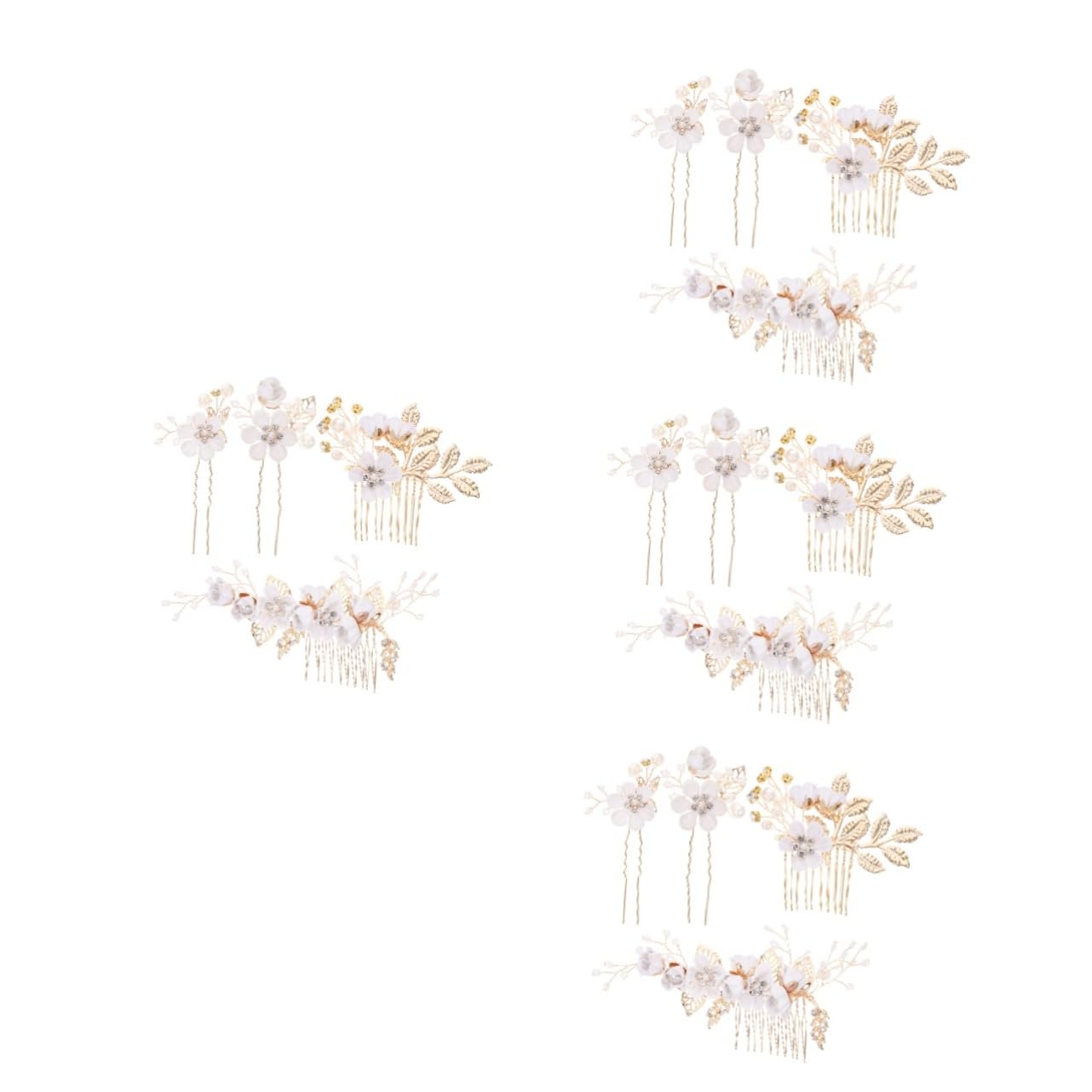 Housoutil 16pezzi Pettine Per Floreale e Accessori Per Sposa Eleganti e Chic Combinazione Di Decorazioni Per Matrimonio e Occasioni Speciali