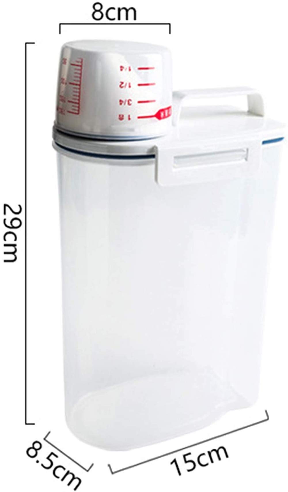 Contenitori Ermetici Per Cereali 2 Pezzi | Dispenser Con Misurino | Plastica Per Riso E Pasta - Foto 7